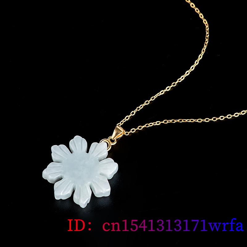 Myanmar Jade Sunflower Pendant - Necklaces 评论和价格