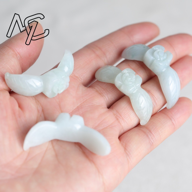 2PC Natural White Jadeite Jade - Earrings 评论和价格