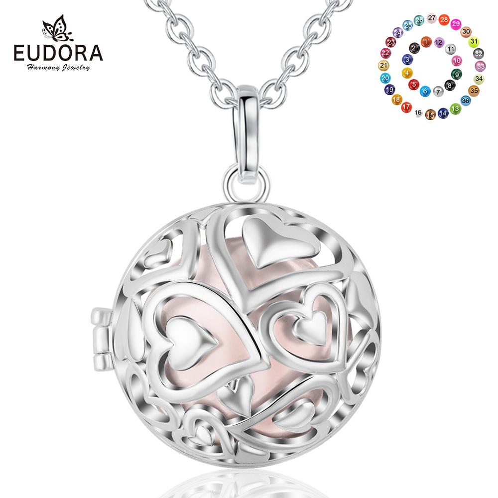 Eudora 20mm Harmony Ball Penda - Heart Locket Necklace Photo 评论和价格