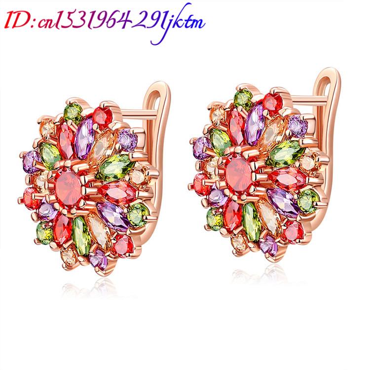 Natural Crystal Flower Earring - Earrings 评论和价格
