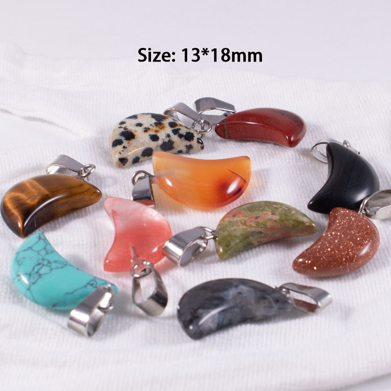 20pcs/ Bag Natural Stone Cryst - Crystal Pendant Necklace Natural Stone 评论和价格