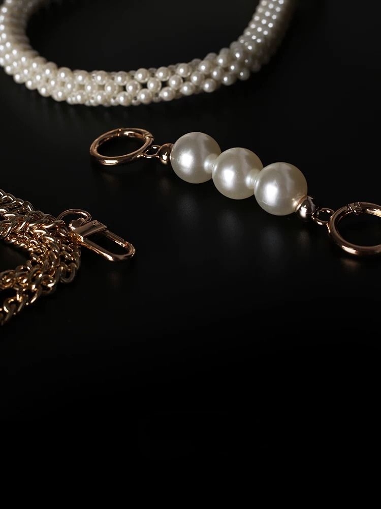 Vintage Pearl PU Leather Choke - Pearl Choker Necklace Vintage 评论和价格
