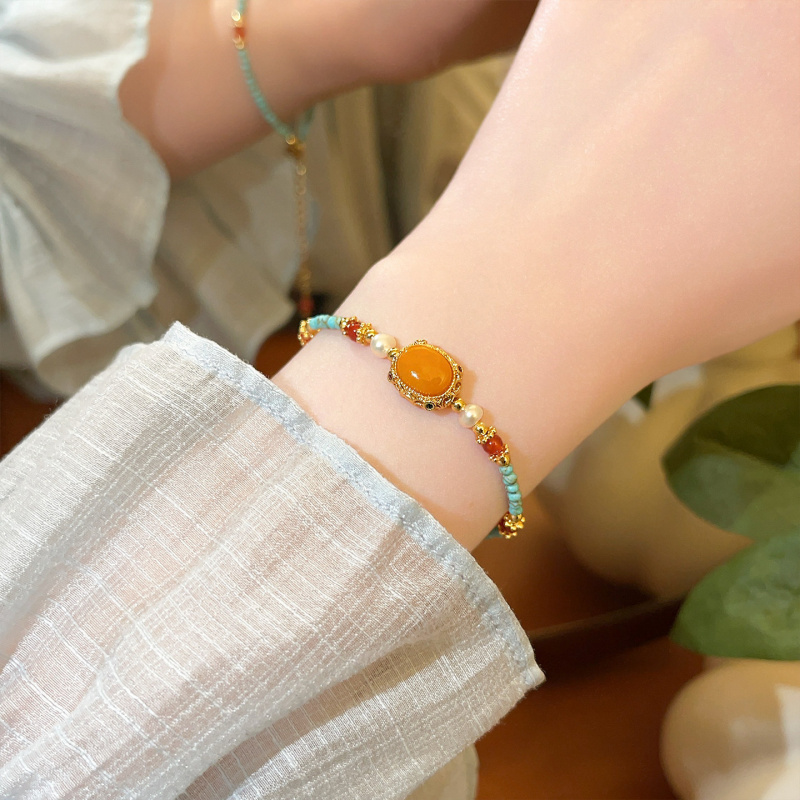 New Arrival Vintage Blue Turqu - Pearl Choker Necklace Vintage 评论和价格